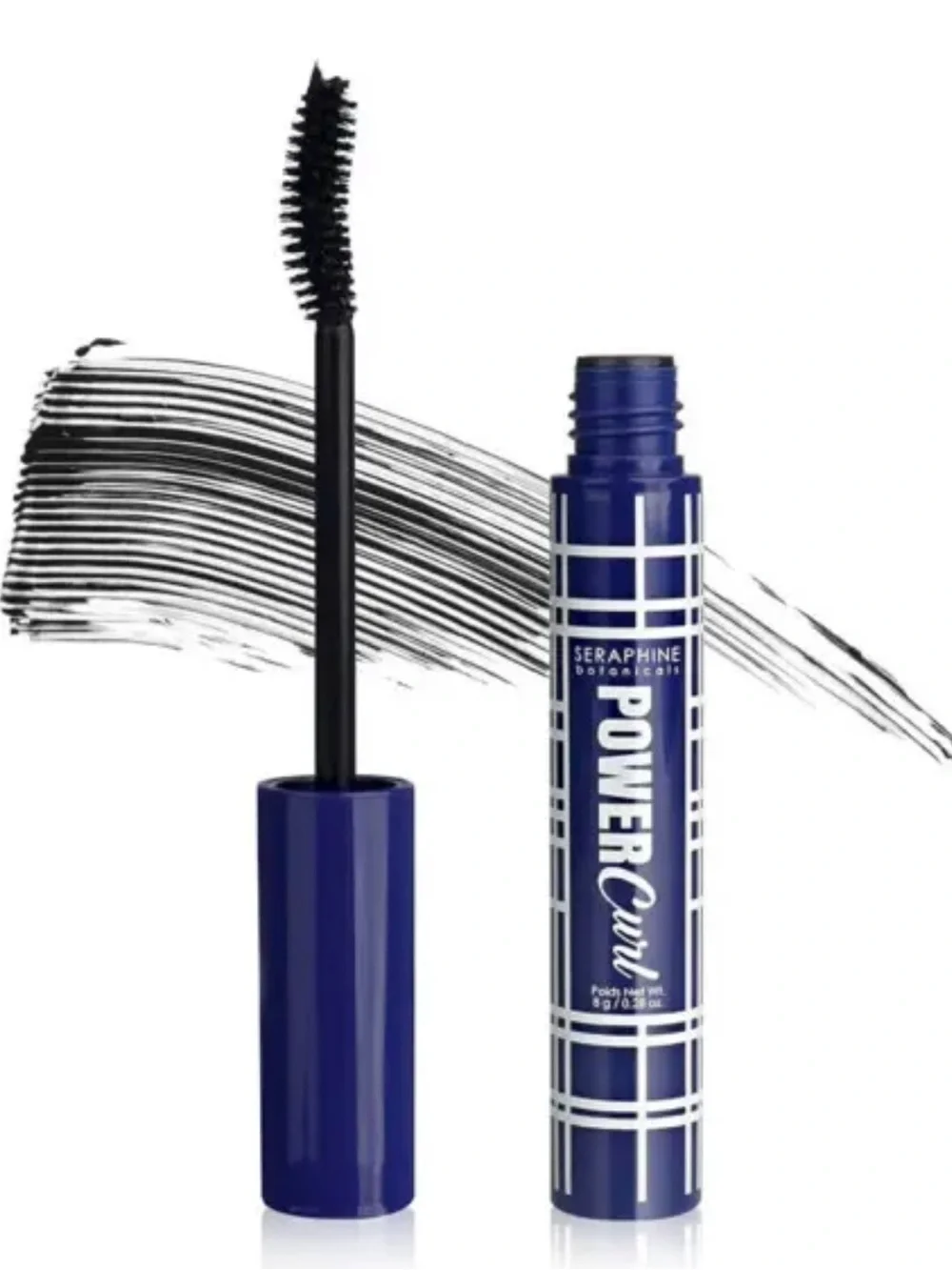 Seraphine Power Curl Mascara — Blue Tube, Black Formula